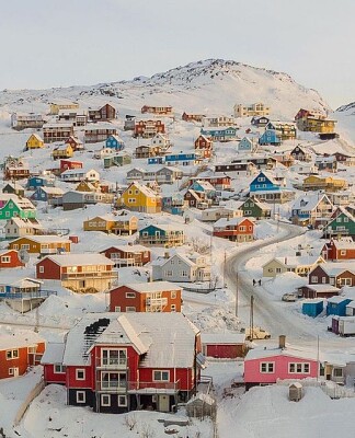 villaggio nella neve