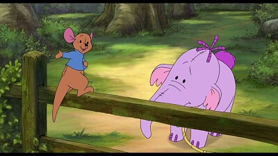 lumpy heffalump and roo on gate