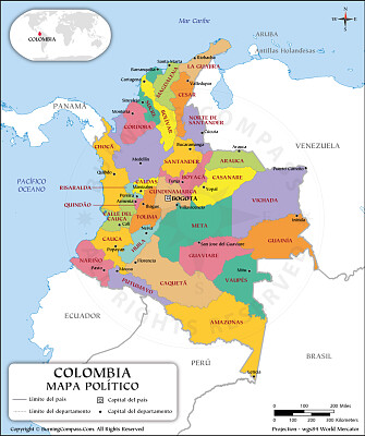 MAPA DE COLOMBIA jigsaw puzzle
