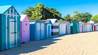 Oléron, cabines de plage jigsaw puzzle