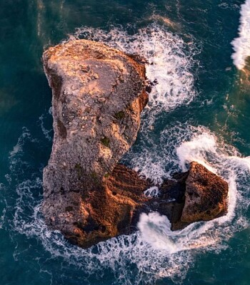 Plage du Miramar la roche perçée Biarritz