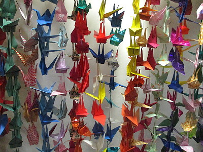 Origami cranes