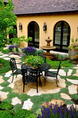 Patio decorado