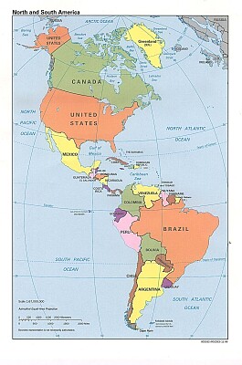 Mapa de America jigsaw puzzle