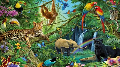 פאזל של Animales selva