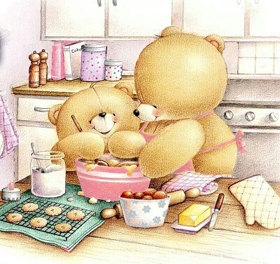 פאזל של bears cooking cookies