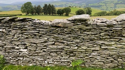 Stone wall, near Machynlleth, Wales jigsaw puzzle