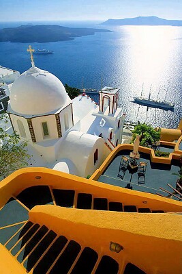 פאזל של Santorini-Grecia