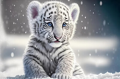 פאזל של Tigre de nieve