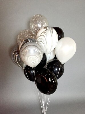 balloons black and white jigsaw puzzle