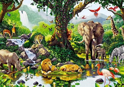 a jigsaw puzzle