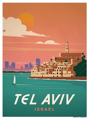 Tel Aviv Travel Poster