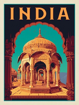 India Travel Poster