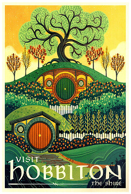 Hobbiton Travel Poster