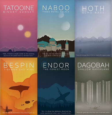 Star Wars Travel Poster Grid