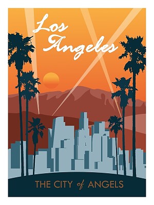 Los Angeles Travel Poster