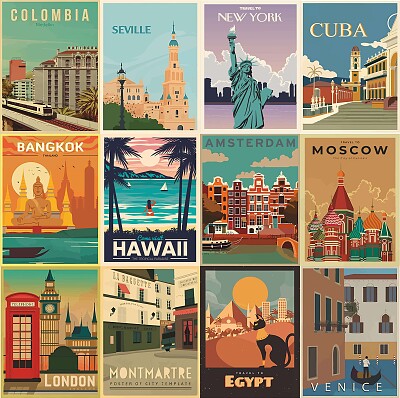 Travel Poster Grid