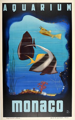 Monaco Aquarium Poster