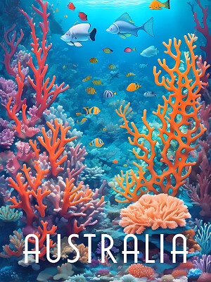 Australia Ocean Poster