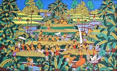 Bali récolte du riz jigsaw puzzle