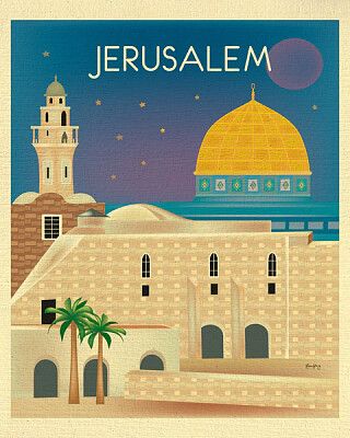 Jerusalem Travel Poster jigsaw puzzle