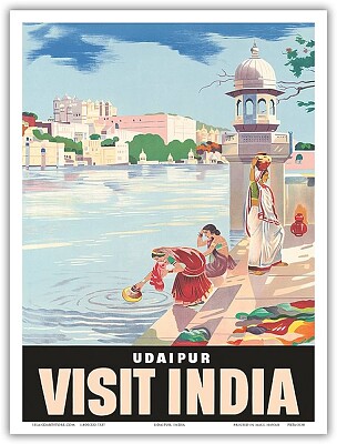 Udaipur India Travel Poster jigsaw puzzle