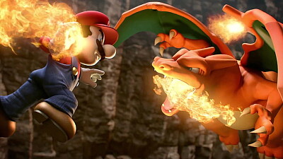 mario contra dragon