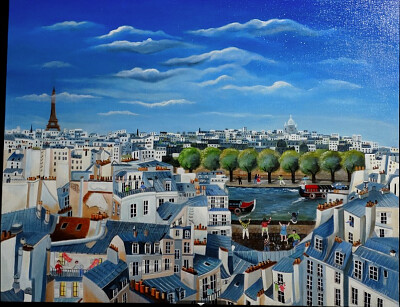 Paris en bleu jigsaw puzzle