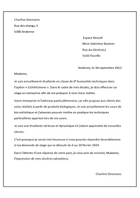 lettre pro