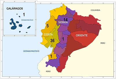 Arme el rompecabeza del mapa del Ecuador