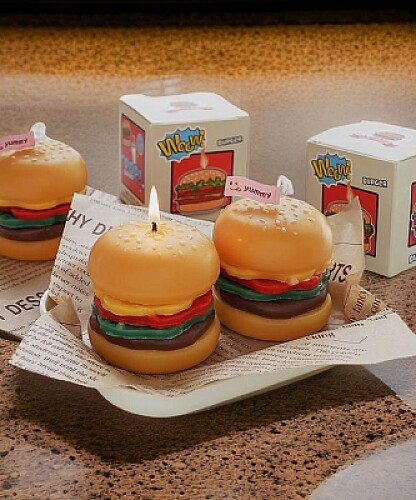 Una hamburguesa que prende