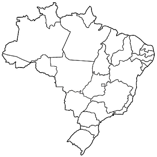 Quebra cabeça mapa do Brasil