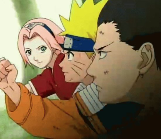 Shikamaru, Naruto y Sakura
