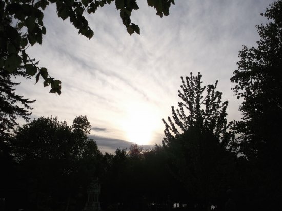 Sun through clouds