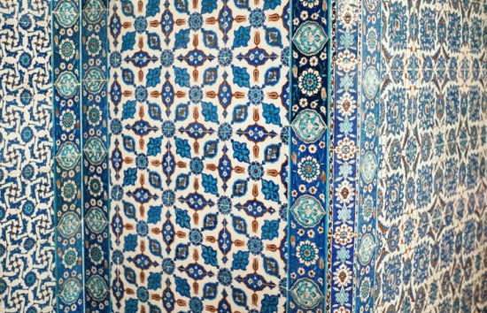 Tiles on Mosque walls