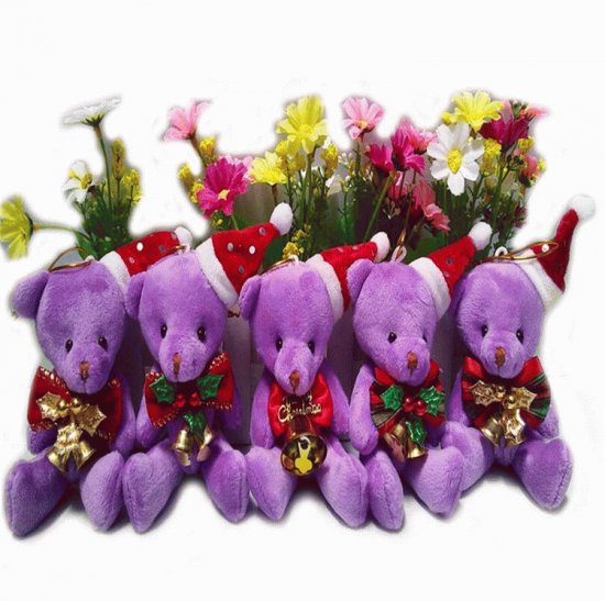 Cute Purple Christmas Bears