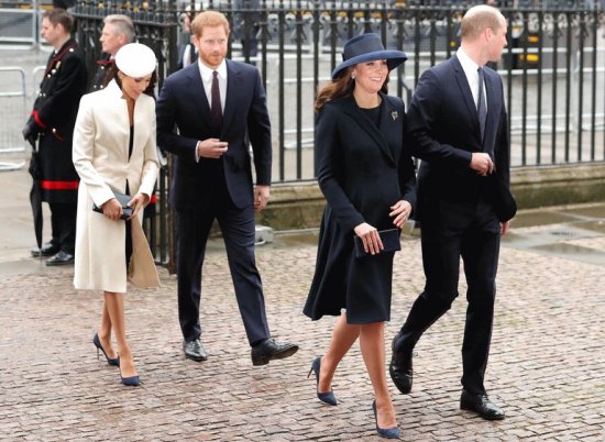Meghan, Harry, William y Kate
