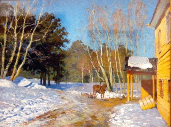 fin d 'hiver en Russie