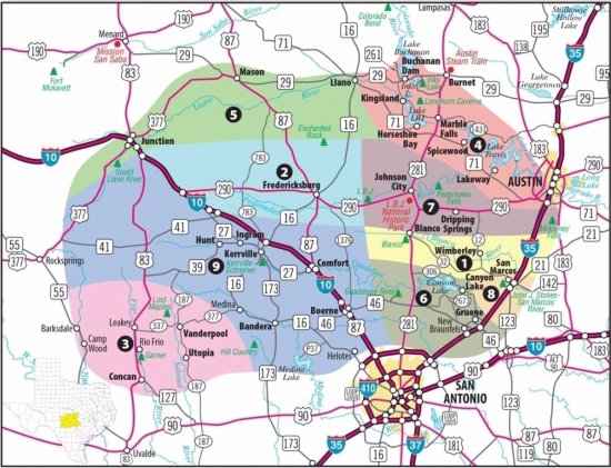 Hill Country Map