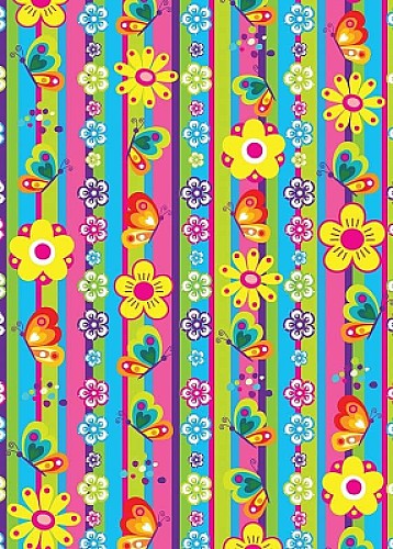 Flores, Mariposas y Rayas