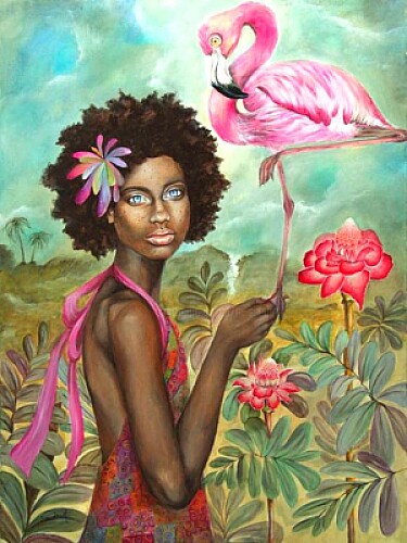 Woman and Pelican