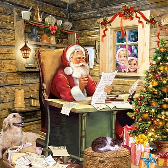 santa trabajando