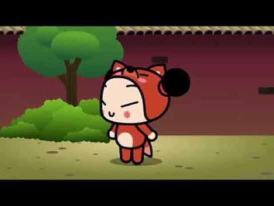 pucca disfrazada de zorro pucca
