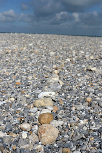 Galets au bord de la Manche