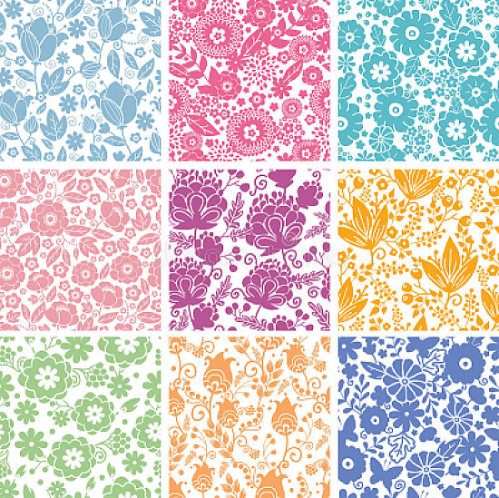 colorful flower patterns