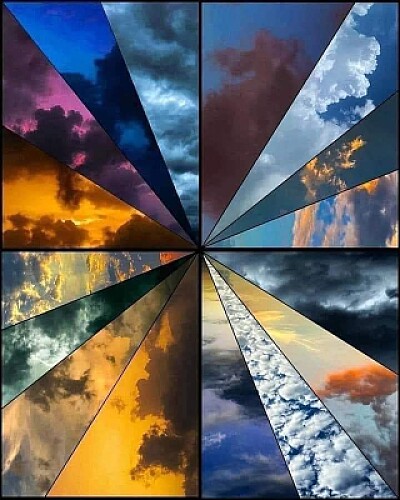Diferentes colores en el cielo