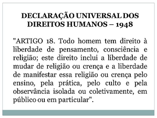 Artigo 18 da Declaração Universal dos Direitos Hum