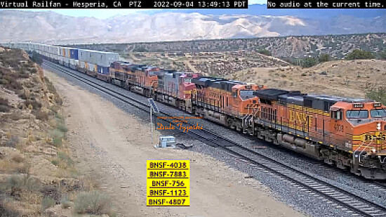 BNSF-4038,7883,756,1123,4807, in the afternoon sun crossing the desert