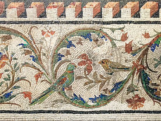 Roman mosaic of birds
