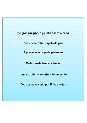 Ditados popupares